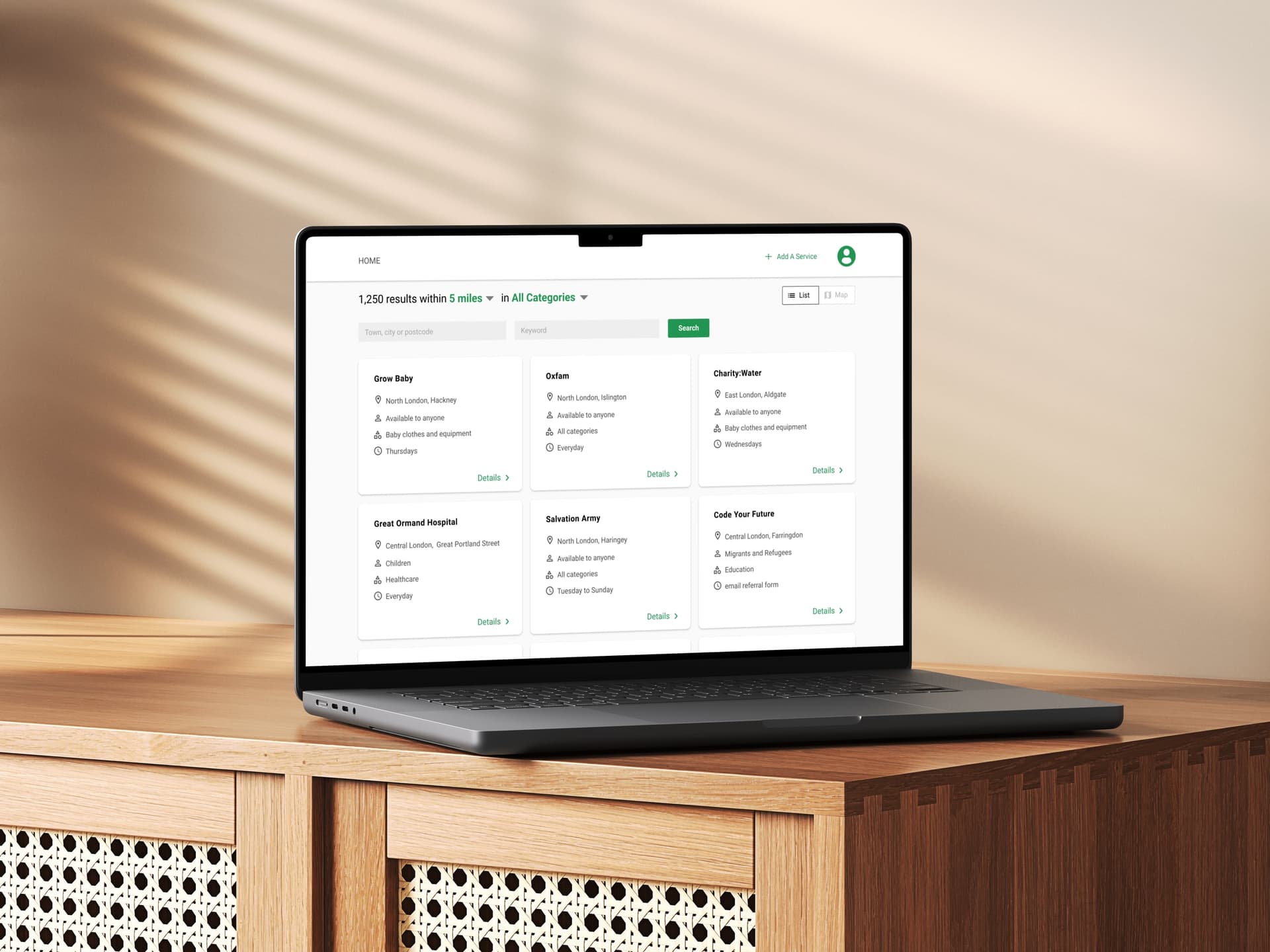 Code Your Future -Search results dashboard