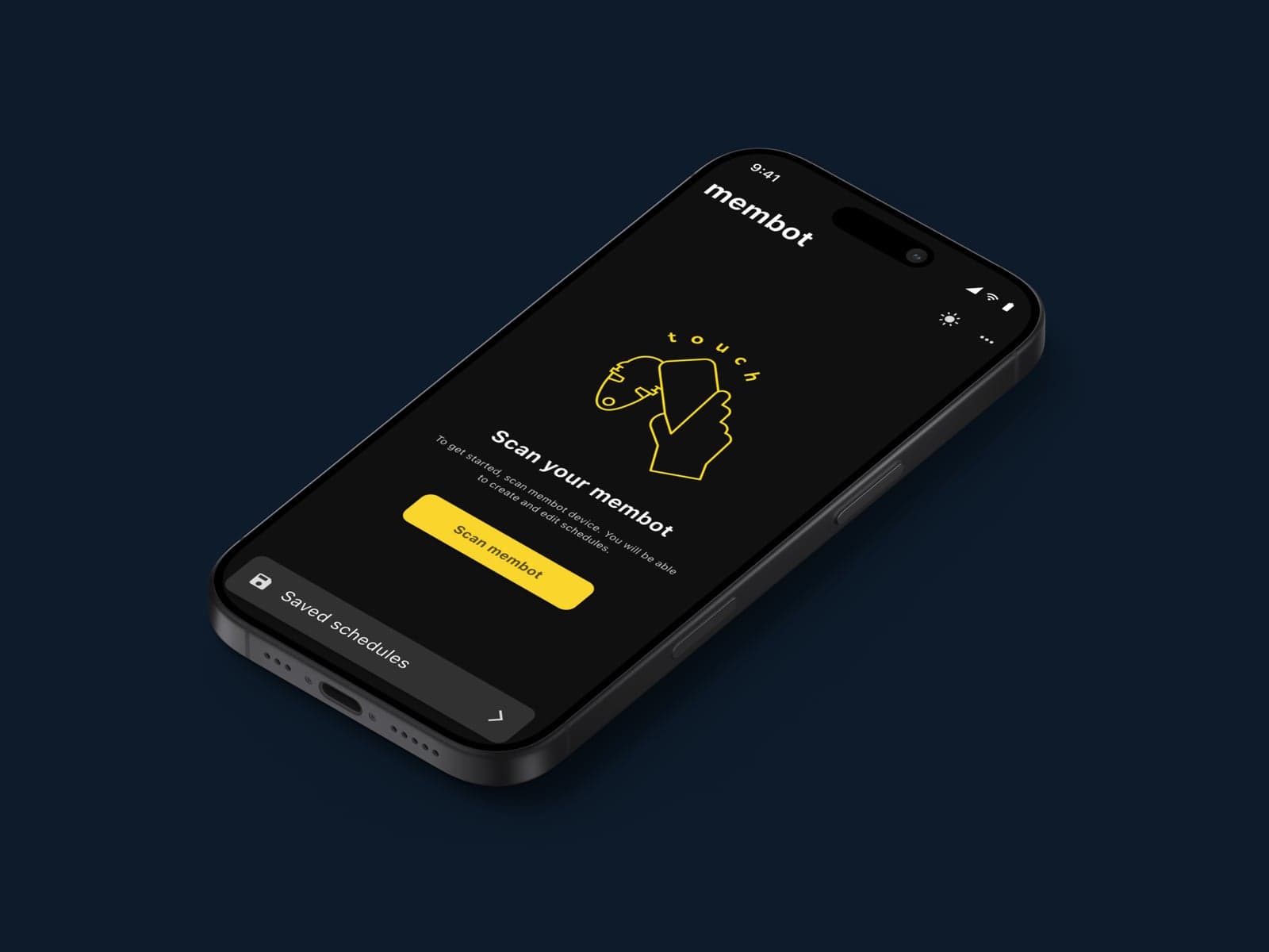 Membot — NFC scan screen