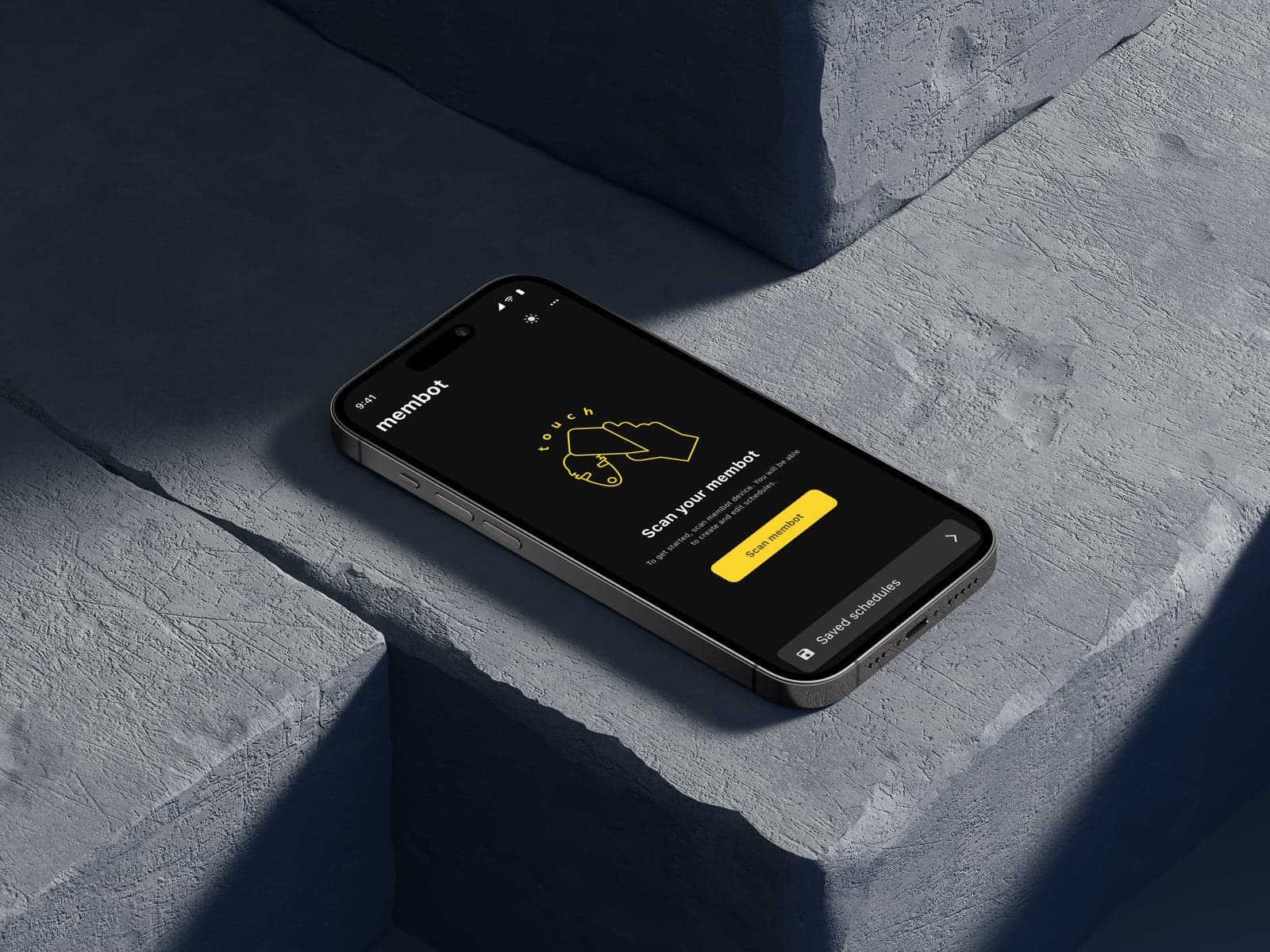 Membot — NFC scan on stone