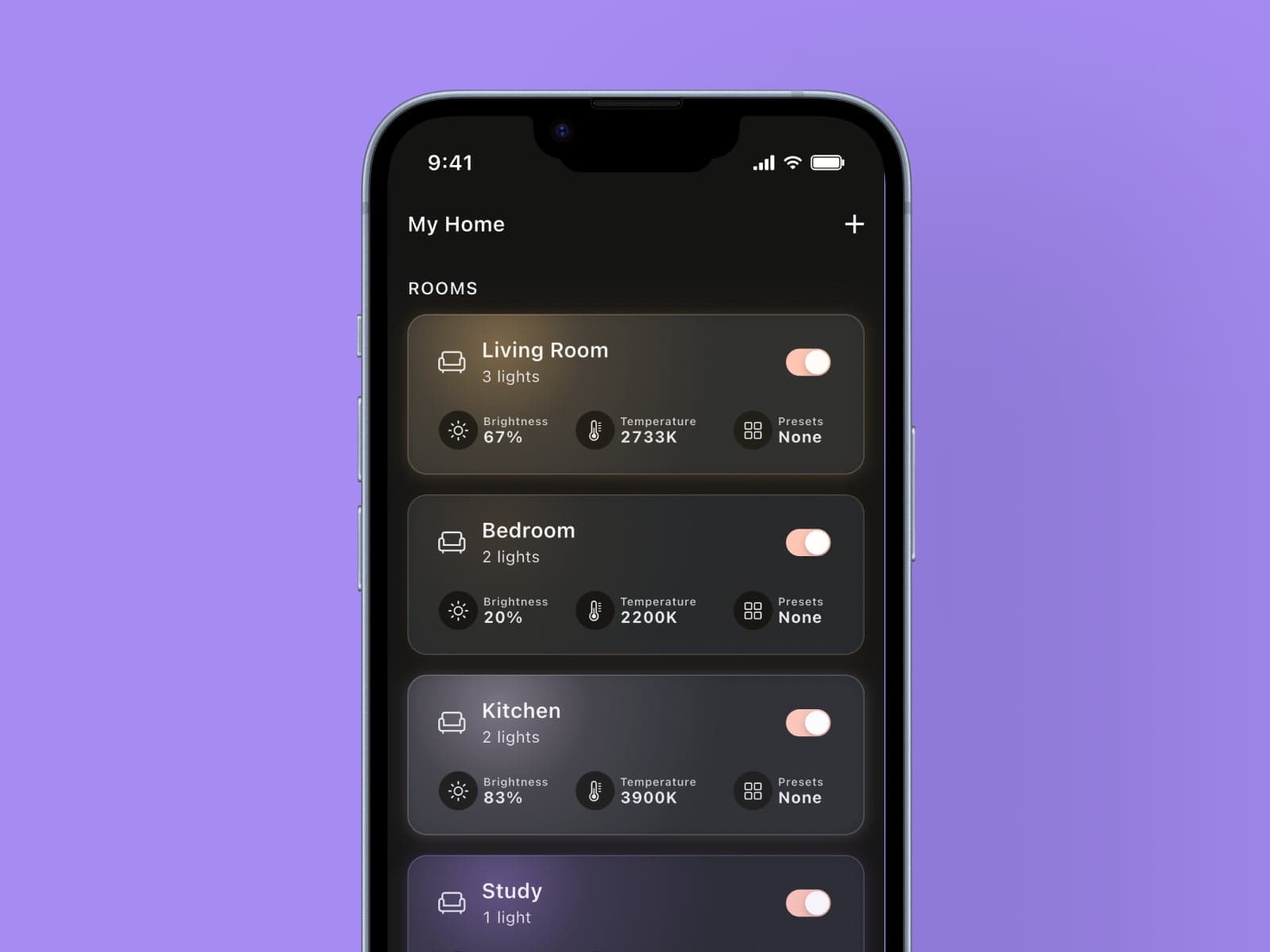 Sunday Light — Room controls close-up